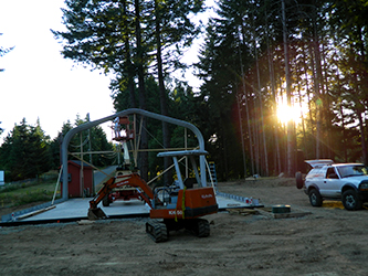  watch the video of steel building arch installation by Christopher, Aug 2013